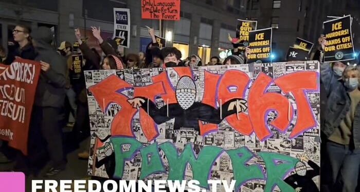 Watch: NYC Protesters Chant "Kristi Noem will Hang!” and "Save a Life, Kill an ICE”