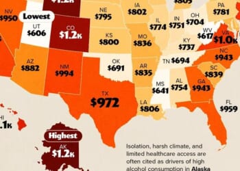 Alaskans Spend The Most (Per Capita) On Alcohol, Utah (Surprise) The Least