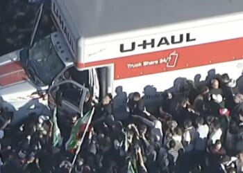 Watch: Chaos Erupts As U-Haul Driven Into LA Protest Against Iran Regime