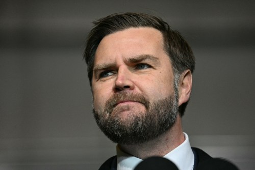 Vice President JD Vance speaks at an industrial shipping facility on the administration’s economic agenda and impacts on the Midwest in Toledo, Ohio, on January 22, 2026. (Photo by Jim WATSON / POOL / AFP via Getty Images)