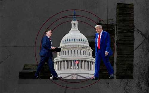 Illustration by Noah Hickey/The Dispatch (Photos via Getty Images).