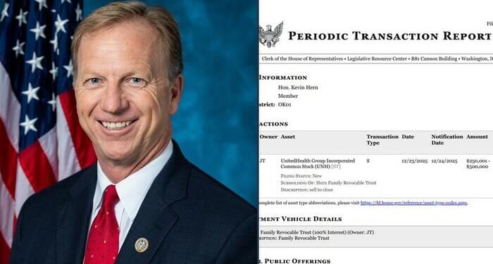 Republican On Health Committee Sells UNH Weeks Before Stock Tanks On Lower Payout Rates