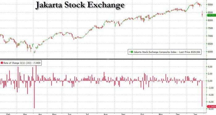 Indonesian Stocks Halted For 30 Minutes After Crashing On MSCI "Investability" Concerns