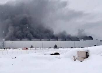 Fire Engulfs Former Volkswagen Factory, Which Now Makes Chinese Brand, South Of Moscow