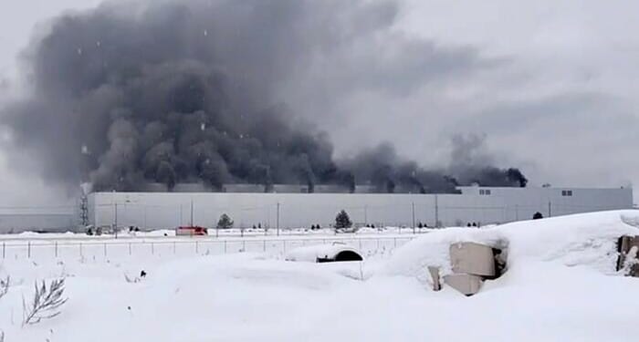 Fire Engulfs Former Volkswagen Factory, Which Now Makes Chinese Brand, South Of Moscow