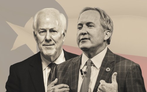 Illustration by Noah Hickey/The Dispatch (Photos by Anna Rose Layden and Brandon Bell via Getty Images).