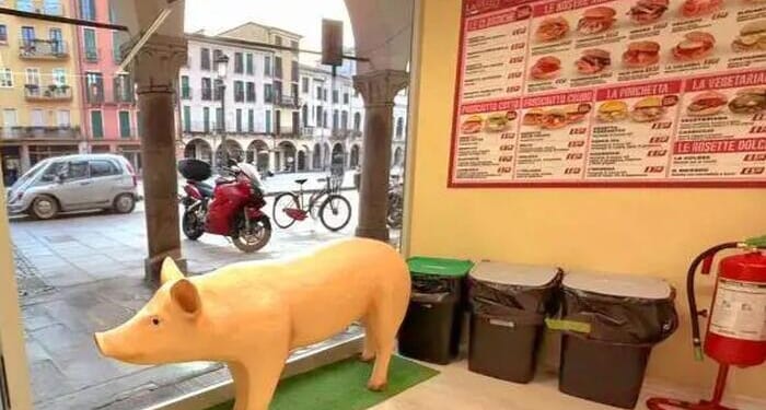 Muslim Leaders In Italian City Demand Removal Of Plastic Pig From Deli Shop Window