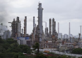 A view of the El Palito refinery in Puerto Cabello, Venezuela. (Photo by Jesus Vargas/picture alliance via Getty Images)
