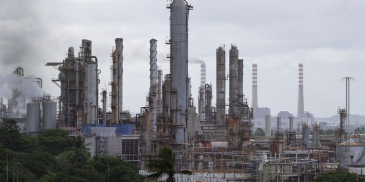 A view of the El Palito refinery in Puerto Cabello, Venezuela. (Photo by Jesus Vargas/picture alliance via Getty Images)