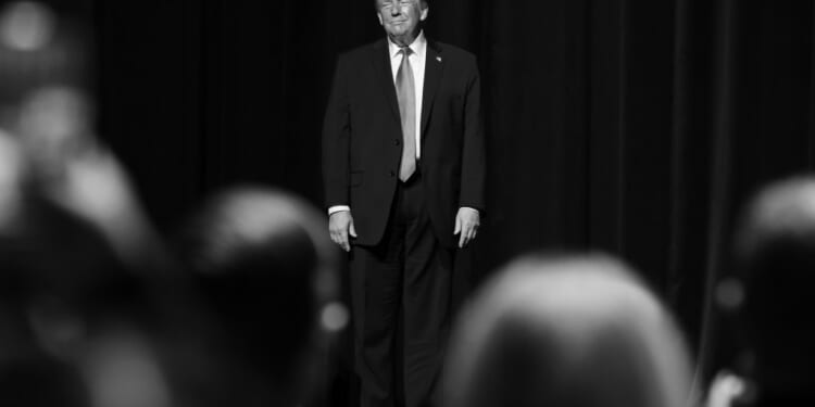 President Donald Trump takes the stage to deliver remarks to members of the Detroit Economic Club at the MotorCity Casino Hotel on January 13, 2026 in Detroit, Michigan. (Photo by Anna Moneymaker/Getty Images)