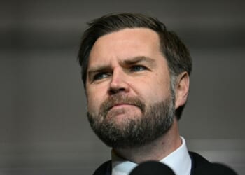 Vice President JD Vance speaks at an industrial shipping facility on the administration’s economic agenda and impacts on the Midwest in Toledo, Ohio, on January 22, 2026. (Photo by Jim WATSON / POOL / AFP via Getty Images)