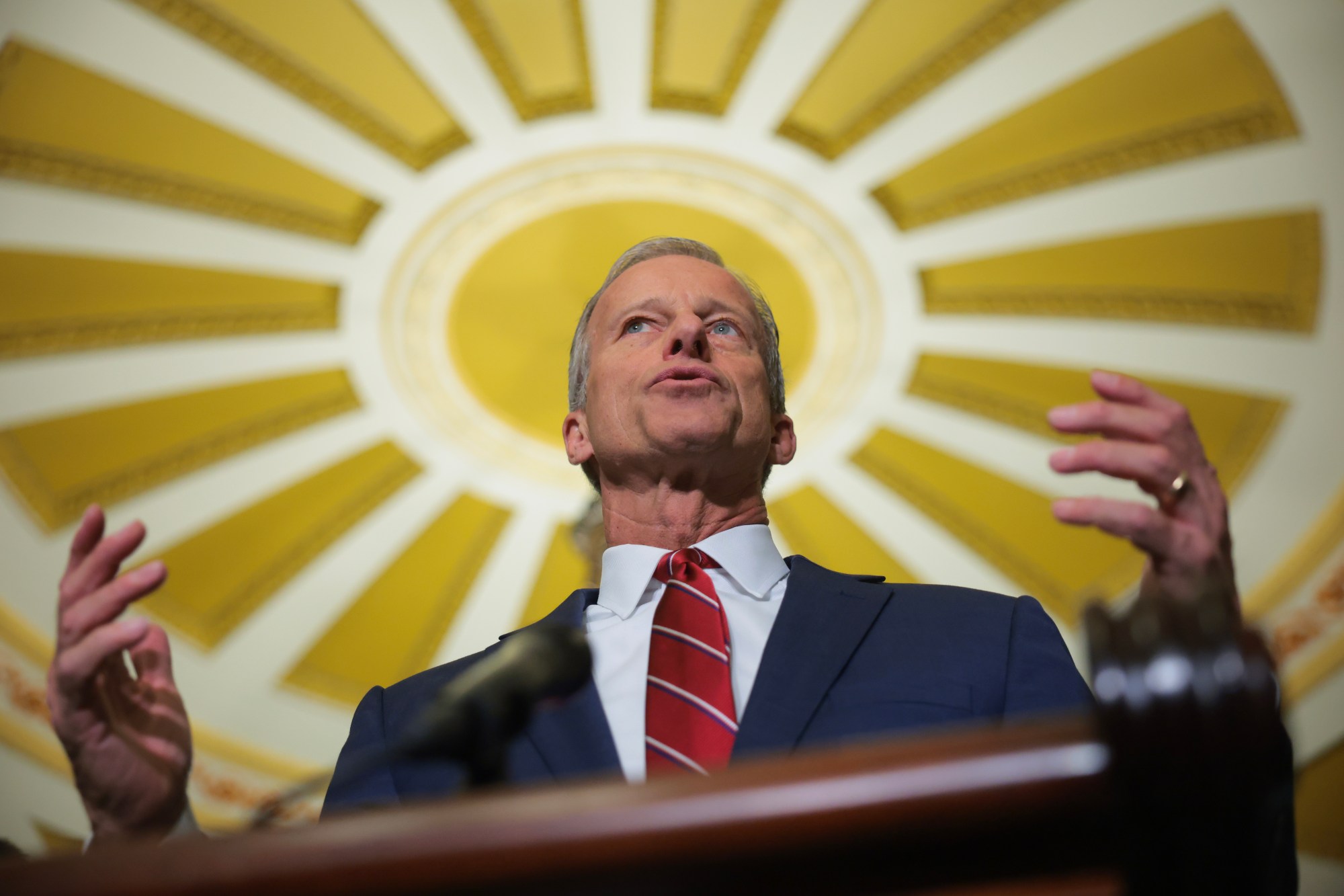 Senate Lawmakers Speak To The Press Following Their Weekly Policy Luncheons