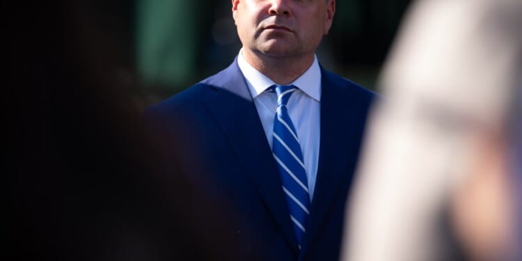 William J. Pulte, Director of US Federal Housing FHFA, James Blair, White House Deputy Chief of Staff, and Russell Vought, Director of the Office of Management