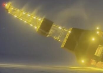 Watch: Massive "Beast" Oil Rig Tips Over On Alaska's North Slope