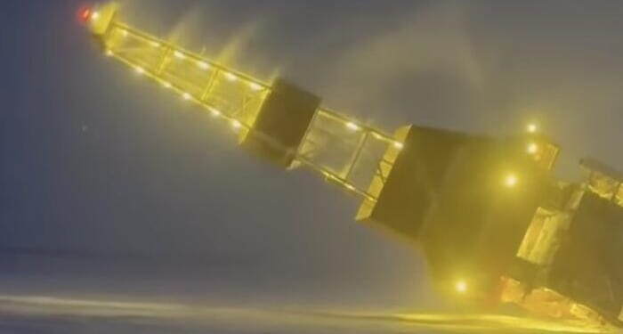 Watch: Massive "Beast" Oil Rig Tips Over On Alaska's North Slope