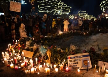 Vigil for Alex Pretti, killed by a federal agent in Minneapolis, January 202