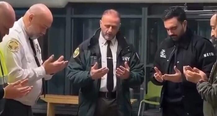 Watch: DSNY Heads Supplicate To Allah With Mayor Mamdani In Coercive Islamic Ritual