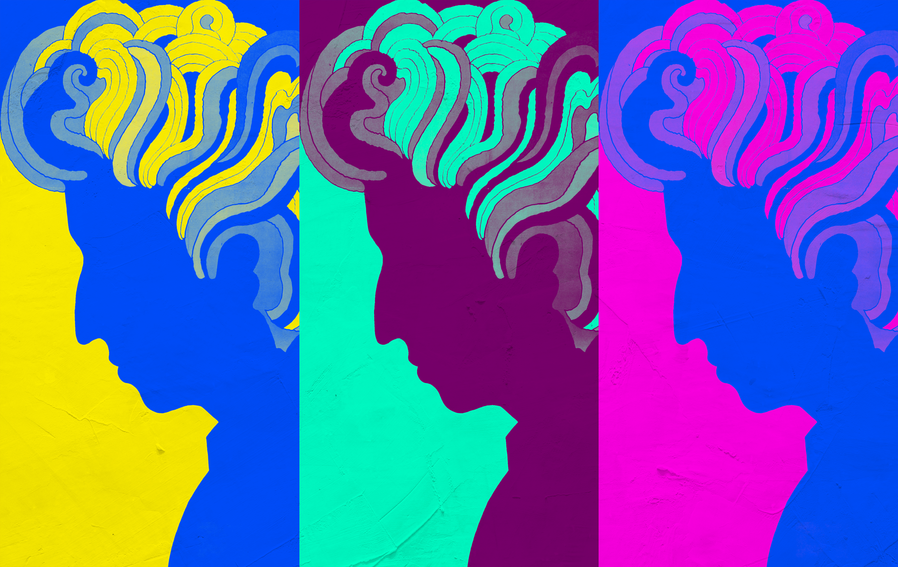 Illustration by Noah Hickey/The Dispatch. (Poster by artist Milton Glaser; Photo by John Kisch Archive/Getty Images).