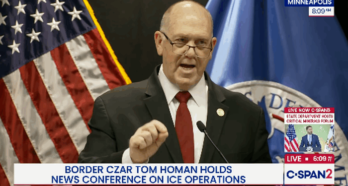 Tom Homan Announces 700-Agent Drawdown As Minnesota Counties Begin Cooperating With ICE