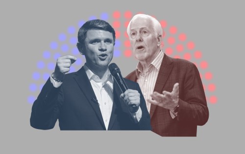 Illustration by Noah Hickey/The Dispatch. (Photos via Getty Images)