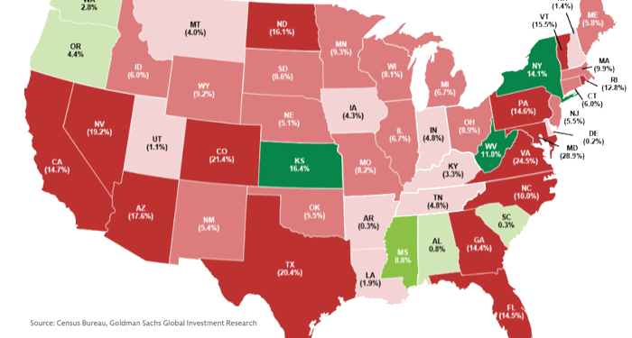 Map Shows Homebuilders Pulling Back Nationwide "Given Limited Visibility To Demand"