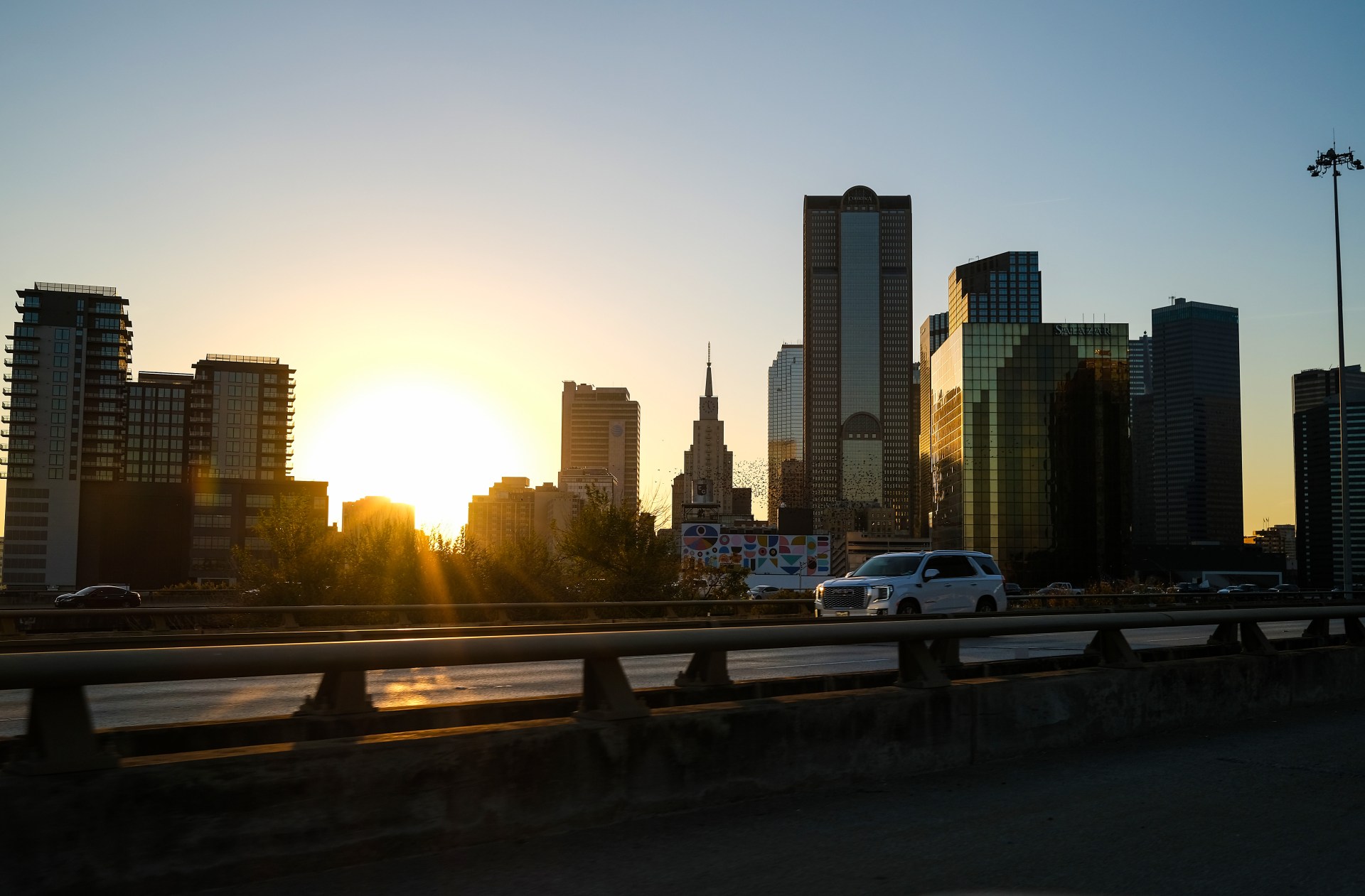 The Dallas Skylkine Is Seen From Interstate 45 In Dallas