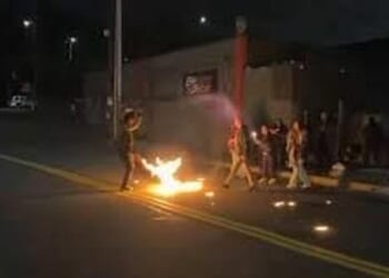 Watch: Antifa Activist Accidentally Sets Himself On Fire While Burning American Flag