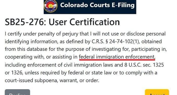 Colorado Forces Lawyers To Swear They Won't Help Feds Nab Illegals