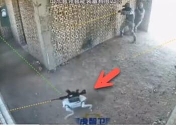 Watch: Armed Robot Dog Leads Close-Quarters Combat Drill